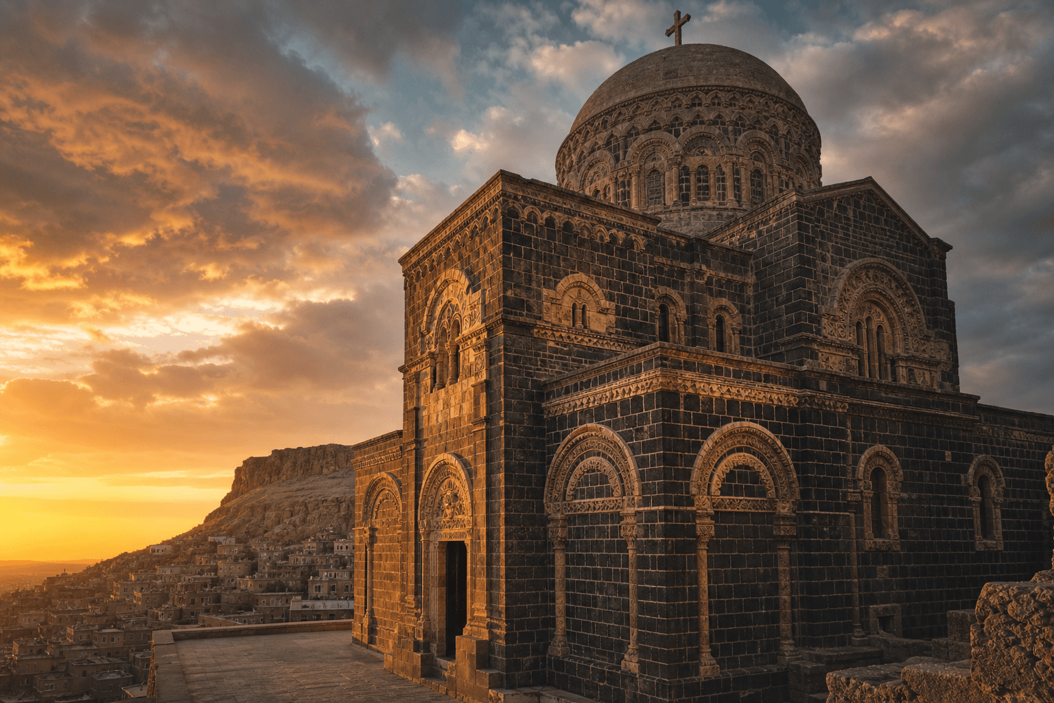 Taş kilise cephesi — kadın medyum hero